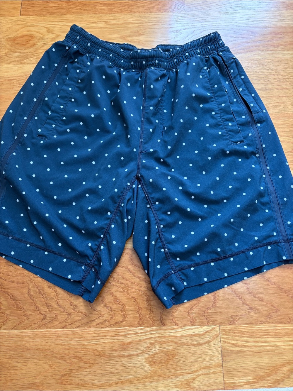 lululemon athletica Navy with White Dot Athletic Shorts